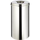 Collecteur de déchets pour utilisation en intérieur, 50 L, autoextinguible, structure inox/couvercle inox