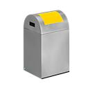 Collecteur de déchets recyclables autoextinguible 40R, argent/jaune