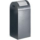 Collecteur de déchets recyclables autoextinguible 55R, gris antique/argent