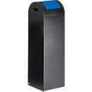 Collecteur de déchets recyclables autoextinguible 85R, gris antique/bleu