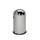 Collecteur de déchets VAR, 22 L, seau intérieur en acier, poignée métallique, argent