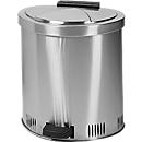 Collecteur, inox, couvercle à auto-fermeture et pédale, volume 65 L