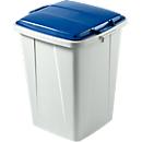 Collecteur pour tri sélectif, 90 L, avec couvercle, bleu