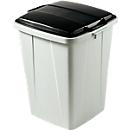 Collecteur pour tri sélectif, 90 L, avec couvercle, noir