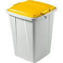 Collecteur pour tri sélectif DURABIN®- 90 L - gris avec couvercle jaune