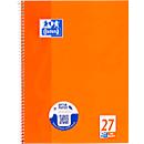 Collegeblok Oxford A4+, 80 vellen, 90g/m², 4x geperforeerd, marge rechts &amp; links, gelijnd, 10 stuks