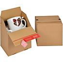 ColomPac carton pliable Eurobox S, fermeture autocollante &amp; fil d'arrachage, pliage en Z, peut être combiné avec des palettes Euro, extérieur L 200 x l 150 x H 200 mm, intérieur L 194 mm, 20 pièces, carton ondulé, brun