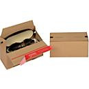 ColomPac Faltkarton Eurobox S, Selbstklebeverschluss & Aufreißfaden, Z-Faltung, kombinierbar mit Euro-Paletten, außen L 200 x B 150 x H 100 mm, innen B 145 mm, 20 Stück, Wellpappe, braun