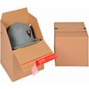 ColomPac Faltkarton Eurobox S, Selbstklebeverschluss & Aufreißfaden, Z-Faltung, kombinierbar mit Euro-Paletten, außen L 200 x B 200 x H 200 mm, innen B 194 mm, 10 Stück, Wellpappe, braun