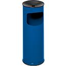 Combi-asbak, H 610 mm, blauw