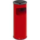Combi-asbak, H 610 mm, rood