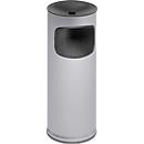 Combi-asbak, H 610 mm, zilver
