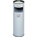 Combi-asbak, H 660 mm, zilver
