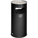 Combi-asbak, H 700 mm, antiek/zilver