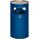 Combi-asbak, H 750 mm, gentiaanblauw