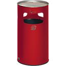 Combi-asbak, H 750 mm, rood