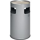 Combi-asbak, H 750 mm, zilver
