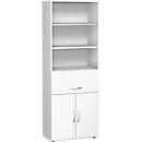 Combikast met hangmappensysteem ALICANTE, 6 ordnerhoogten, B 800 mm, wit