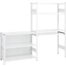 Combinaison d'étagères ORDO Home, étagère de base et étagère supplémentaire, 6 tablettes, multifonctionnel, mobile, L 2070 x P 435 x H 1750 mm, blanc trafic RAL 9016
