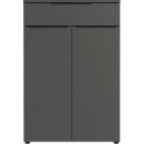 Combinatiekast Porto, 1 lade, 2 deuren en 2 legplanken, 2 OH, B 810 x D 400 x H 1200 mm, grafiet
