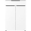 Combinatiekast Porto, 1 lade, 2 deuren en 2 legplanken, 2 OH, B 810 x D 400 x H 1200 mm, wit