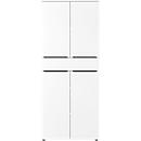 Combinatiekast Porto, 1 lade, 4 deuren en 3 legplanken, 4 OH, B 810 x D 400 x H 1970 mm, wit