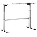 Comfort tafelframe, voor bureaubreedtes 1200-2000 mm, elektrisch in hoogte verstelbaar, H 610-1280 mm, C-voet, zilver