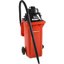 Complete set wet-dry vacuum cleaner, without tool socket, incl. large waste garbage can for 120 l, 1 cartridge filter &amp; 1 fleece filter, red