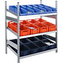 Complete stelling MBR 3000, aanbouwsectie, 3 schuine vakniveaus, 1536 x 800 x 1292 mm