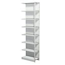 Complete stelling PROGRESS 500 T, aanbouwsectie, met achterwand, H 2600 x B 750 x D 340 mm