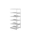Complete stelling PROGRESS 500 T, aanbouwsectie, zonder achterwand, H 1900 x B 750 x D 640 mm
