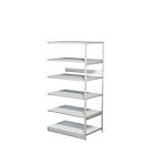 Complete stelling PROGRESS 500 T, aanbouwsectie, zonder achterwand, H 1900 x B 950 x D 640 mm