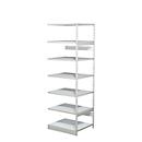Complete stelling PROGRESS 500 T, aanbouwsectie, zonder achterwand, H 2250 x B 750 x D 640 mm