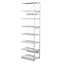 Complete stelling PROGRESS 500 T, aanbouwsectie, zonder achterwand, H 2600 x B 750 x D 440 mm