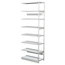 Complete stelling PROGRESS 500 T, aanbouwsectie, zonder achterwand, H 2600 x B 950 x D 440 mm