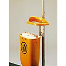 Complete wastepaper basket/post set, orange