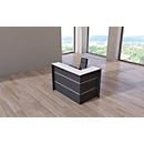 Comptoir d'accueil d'angle Faro - L 1500 x P 950 x H 1080 mm - anthracite
