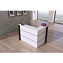 Comptoir d'accueil d'angle Faro - L 1500 x P 950 x H 1080 mm - blanc