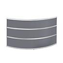 Comptoir d'appoint Tool, rond, l. 1910 x P 850 x H 1100 mm, anthracite/verre synthétique anthracite