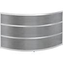 Comptoir d'appoint Tool, rond, l. 1910 x P 850 x H 1100 mm, coloris hêtre/finition inox