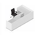 Comptoir en angle Basic C, l. 1676 x P 3276 mm (total)