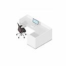 Comptoir en angle Basic C, l. 2476 x P 1676 mm (total)