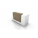 Comptoir Spezia, droit, l. 2060 x P 880 x H 1130 mm, blanc/beige
