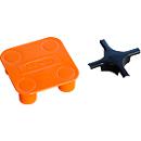 Conector cruzado para bandejas de drenagem PE HD, polietileno, 115 x 115 x 35 mm