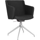 Conference chair Sitness 1.0, three-dimensional seat, height-adjustable, swivel, anthracite