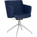 Conference chair Sitness 1.0, three-dimensional seat, height-adjustable, swivel, blue