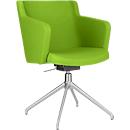 Conference chair Sitness 1.0, three-dimensional seat, height-adjustable, swivel, green