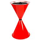 Conische staande asbak Diabola ECO, aluminium inzetbak, H 710 mm, ø 400 mm, rood, kwartszand