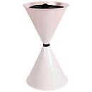 Conische staande asbak Diabola ECO, aluminium inzetbak, H 710 mm, ø 400 mm, wit, kwartszand