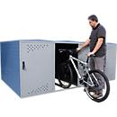Conjunto de montagem para garagem de bicicletas BikeBox 1 G com telhado de duas pendentes